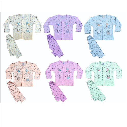 FS Front Open Baby Suit - Cotton, Unisex, Full Sleeves, Colorful Print | Breathable, Quick Dry, Anti-Wrinkle, Non-Toxic, Washable
