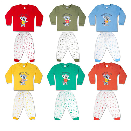 FS Round Neck Baby Suit - Cotton, Plus Size, Printed Design | Anti-Wrinkle, Breathable, Quick Dry, Non-Toxic, Washable, Modern Style