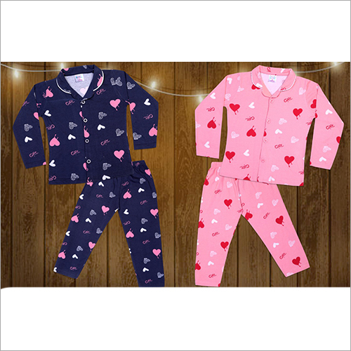 Night Baby Suit - Cotton, Various Sizes, Red & Blue | Features: O-Neck, Anti-Wrinkle, Breathable, Quick Dry, Printed Design, Non-Toxic, Modern Style
