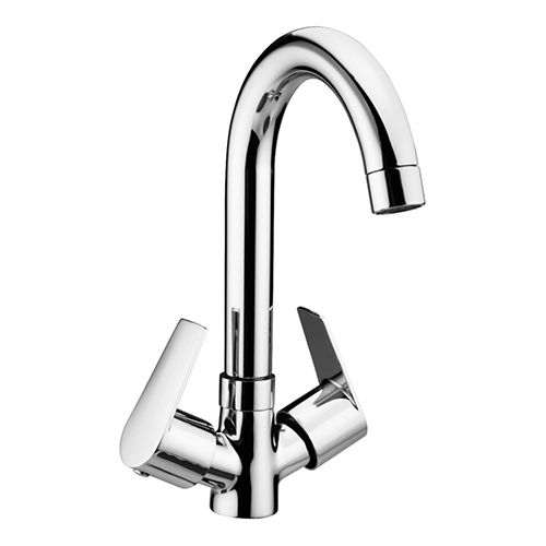 Silver Chrome Plated Center Hole Basin Mixer