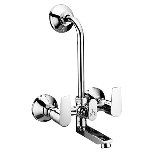 Silver Chrome Plated L-Bend Wall Mixer