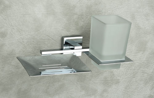 SOAP DISH WITH BRUSH HOLDER FOR BATHROOM