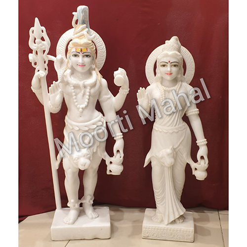 White Marble Lord Gauri Shankar Statue