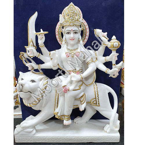 White Marble Maa Durga Statue