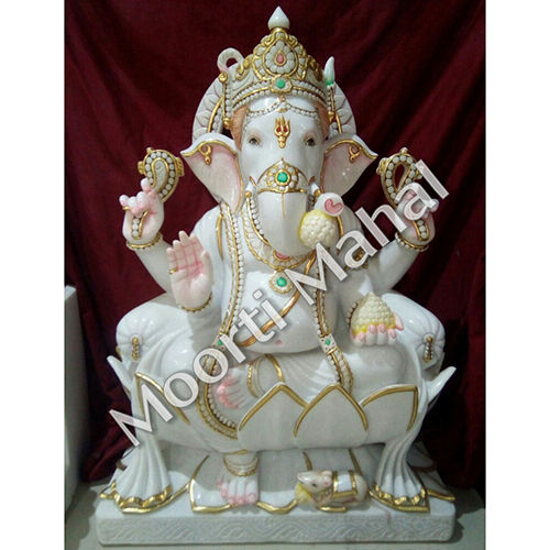 White Marble Lord Ganesha Statue