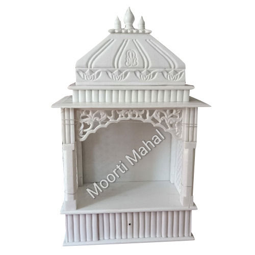 White Carved Marble Temple For Home - Regional Style: Indian