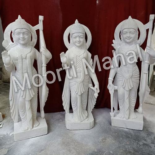 Sculpture White Marble Ram Darbar Statue