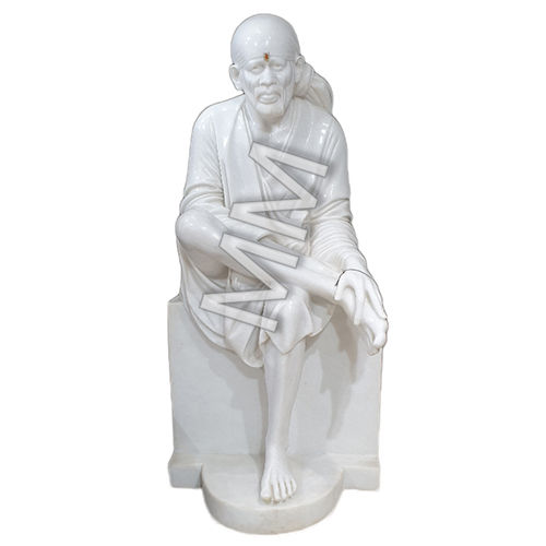 Sculpture White Marble Sai Baba Statue