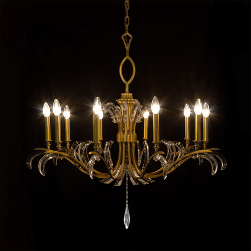 Golden Robb Chandeliers Light