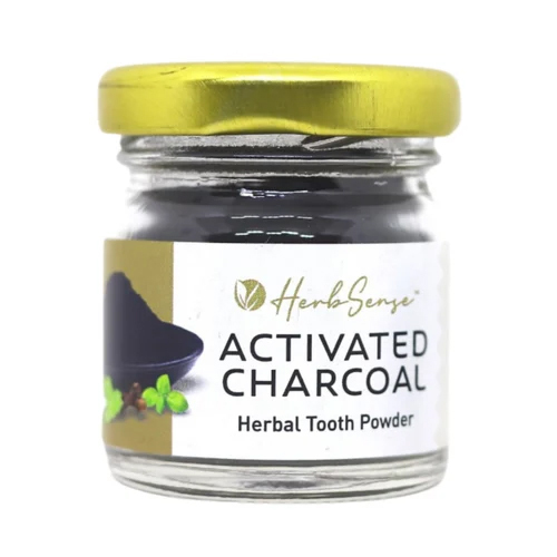 Natural Herbal Tooth Powder - Clove, Amla, Neem, Mint, Charcoal, Bentonite Clay | Easy to Use, Refreshing Mint Flavor, Safe for Kids