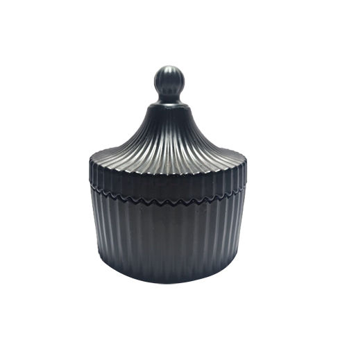 Black Glass Jar Candle