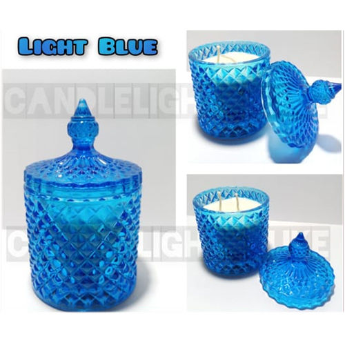 Paraffin Wax Blue Crystal Jar Candle