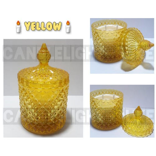 Yellow Crystal Jar Candle