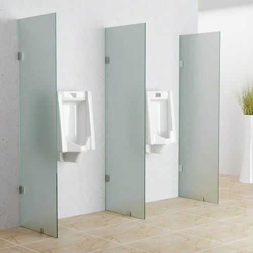 Glossy Frosted Glass Urinal Partition