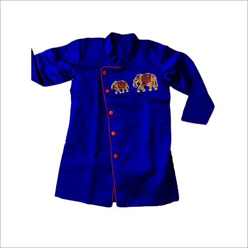 Elephant Embroidery Kids Kurta