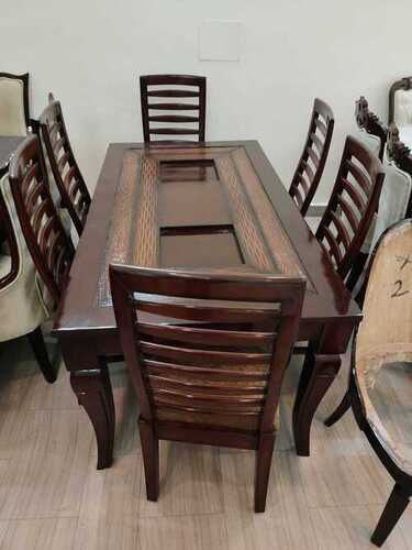 Modern 6 Seater Wooden Dining Table Set