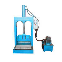 Rubber Bale Cutter Press - 25 Tons Capacity, 5 Hp Hydraulic Power | New Blue Semi-automatic Machine For Industrial And Commercial Use
