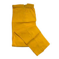 Ladies Yellow Cotton Lycra Pant - Cotton Lycra Blend, Various Styles Including Leggings and Bootcut, Bright Yellow Colors | Washable, Stretchable, Breathable
