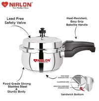 NIRLON Sandwich Bottom Induction Outer Lid SS BELLY Pressure Cooker 2Litre