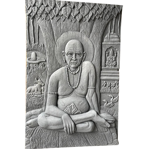 Painted Shree Swami Samarth Wooden Handicraft