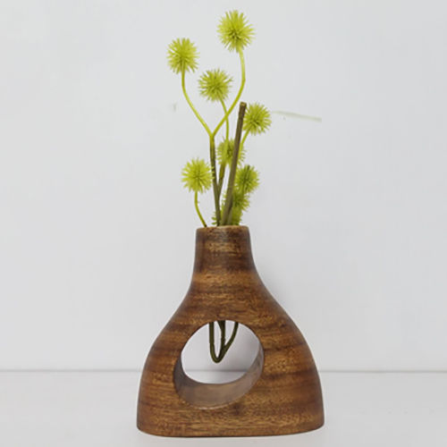 Plain Wooden Flower Vase