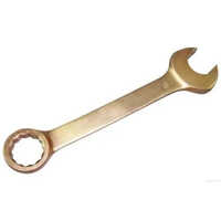 Non Sparking Tool Spanner - Carbon Steel, Elongate Shape, Golden Color | Steel Handle, Lightweight Design, Corrosion-resistant