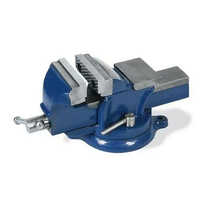 Heavy Duty Bench Vise - Carbon Steel, Blue-grey Color | Industrial Use, Corrosion Resistant, Large Workpiece Capacity