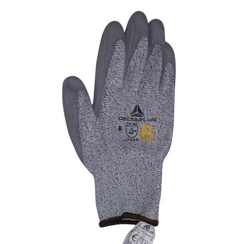 Cut Resistant Safety Hand Gloves - Grey Household Gloves | Printed Pattern for Enhanced Grip and Dexterity