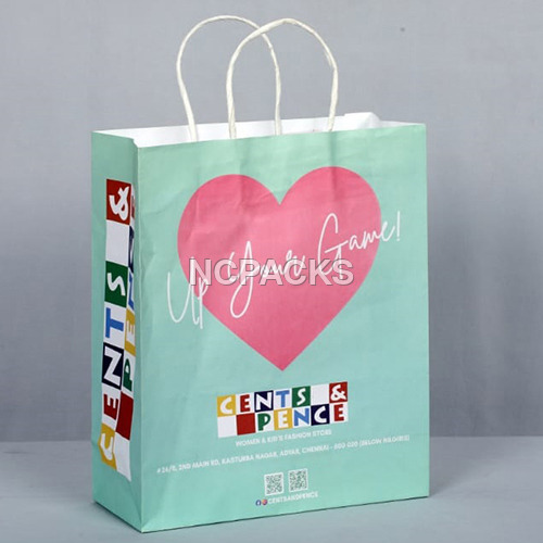 Assorted Colours Printed Paper Bag