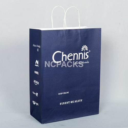 Moisture Proof Blue Colour Printed Paper Bag