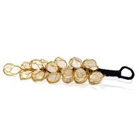 Natural Gemstone Crystal Quartz Tumbled Grapes Theme Car Hanger - Aaa Grade Quartz, 8-10 Inches, White Color, 80 Grams | Classic Design For Car & Home Decor