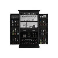 Antique Bar Cabinet - Large Size, Square Shape | Brown Color, Modern Style