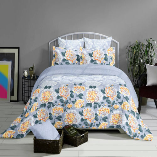Floral Printed Bedsheet With 2 Pillow Cover