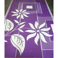 Anfa Ponds Super White Plastic Mats - Plastic Material | Size: 4x6 Ft & 5x7 Ft, Color: Purple-white, Pattern: Printed, Hand Washable, Ideal For Home & Outdoor Use