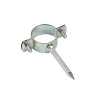 Anfa Nail Clamps - Galvanized Surface, 1/2, 1, 1.5 Inch Sizes | Silver Color, Round Shape, Made of Mild Steel, Industrial Usage