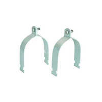 Anfa Two Piece Channel Clip - Mild Steel, 65 Mm Length, Silver Color | U Shape, Galvanized Surface Treatment, Suitable For Pipe Management