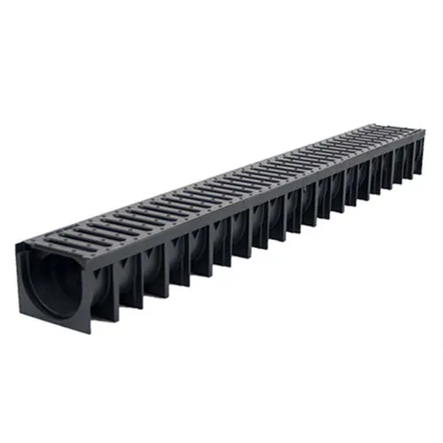 Black Hdpe Drain Channel With Galvanised Iron Grating