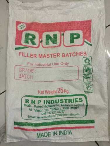 White Pp Woven Sack For Filler Master Batches Packaging