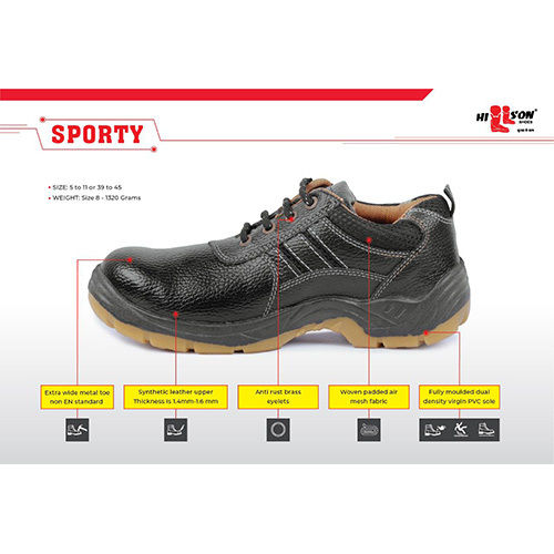 Black Sporty Safety Shoes at Best Price in Chakan | Balaji Trading Company