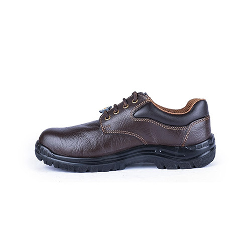 Argo Brown Safety Shoes - Real Grain Leather Upper, Sizes 6-10 | 970g Weight, Steel Toe 200J EN 12568
