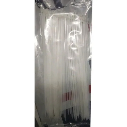 White Plastic Cable Tie - Industrial Use | White Jacket, Durable Design for Secure and Organized Cable Management