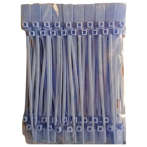 White Plastic Cable Tie - Industrial Grade Material, Blue Color | Ideal for Heavy-Duty Applications and Reliable Fastening Solutions