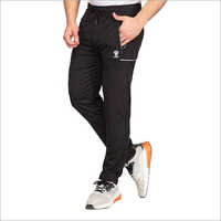 Black Fabric 4 Way Lycra Trousers
