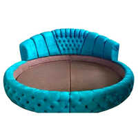 Blue Round Bed