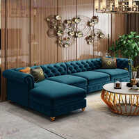 Durable L-shape Chesterfield Sofa Set