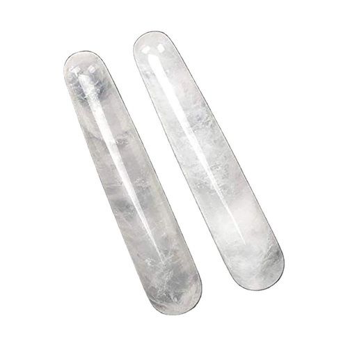 Natural Clear Quartz Gemstone Yoni Massage Wand for Kegel Exercise For Women Use