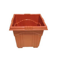 Plastic Round Flower Pots - 8 To 20 Inches Capacity | Brown Color, Floor Mounted, For Growing Plants