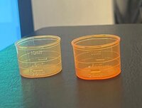 25mm/10ml Flat Measuring Cup Amber Colour