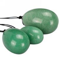 Natural Green Aventurine Gemstone Yoni Massage Eggs for Kegel Exercise For Women Use