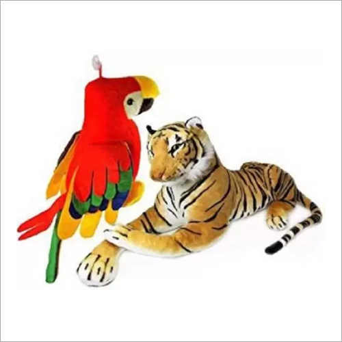 Saubhagye Gift Basket Stuffed Soft Animal Toy - Soft Plush Material Cuddly Tiger Design Vibrant Yellow & Red Colors Ideal for Ages 1-10